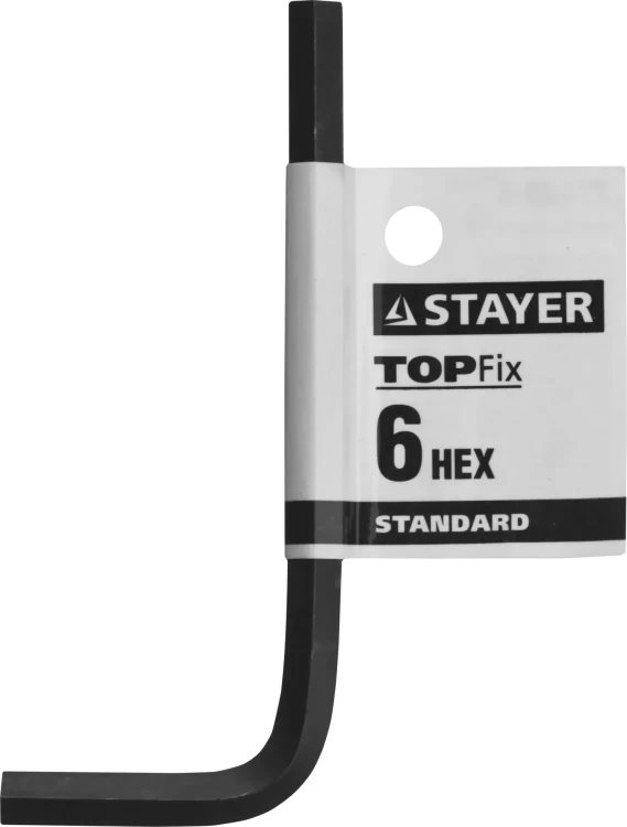 Ключ имбусовый STAYER "STANDARD", сталь, черный, 6мм 27405-6 купить в Магнитогорске