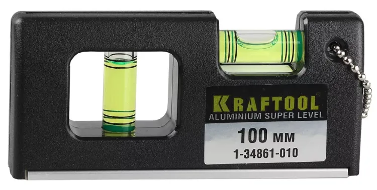 Уровень KRAFTOOL "PRO" "МИНИ" с магнитом, 2 ампулы, 100мм 1-34861-010 купить в Магнитогорске