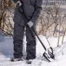 Лопата для уборки снега пластиковая, 450х325х1370 мм, стальной черенок, Palisad 61660 купить в Магнитогорске