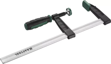 Струбцина, KRAFTOOL 32011-080-300, тип &quot;F&quot;, DIN 5117, двухкомпонентная ручка, 80х300мм 32011-080-300 купить в Магнитогорске