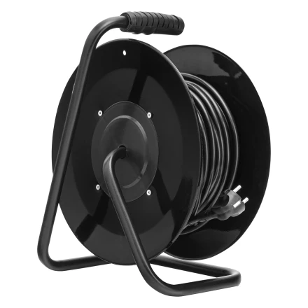 Удлинитель силовой Сибртех 20 м, 16А, тип УХз16, ПВС 3 x 2.5 мм, на стальной катушке, 4 розетки  95872 купить в Магнитогорске