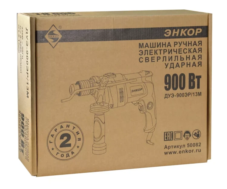 Дрель ударная ДУЭ-900ЭР/13М Энкор 50082 купить в Магнитогорске