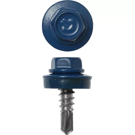 Саморезы ЗУБР &quot;ПРОФЕССИОНАЛ&quot; окраш., RAL 5005 синий насыщен., для крепл. кров. матер. к металл. констр., 5.5x25мм, 420шт 4-300315-55-025-5005 купить в Магнитогорске