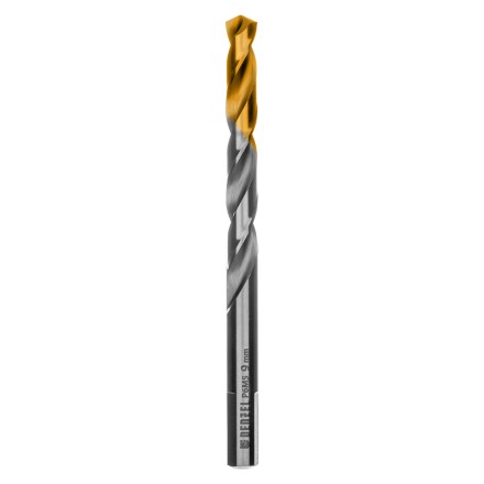 Сверло спиральное по металлу Denzel, 9 x 125 мм, Р6М5, Golden Tip, 718241 купить в Магнитогорске