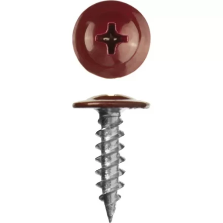 Саморезы ЗУБР с прессшайбой по листовому металлу до 0,9 мм, окрашенные в RAL-3005, PH2, 4,2х16 мм, 500шт 300191-42-016-3005 купить в Магнитогорске