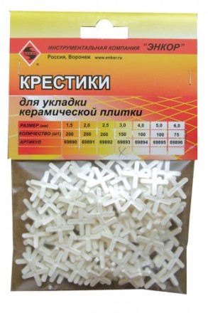 Крестики для кафеля 3,0 мм 150 штук блистер Энкор 69893 купить в Магнитогорске