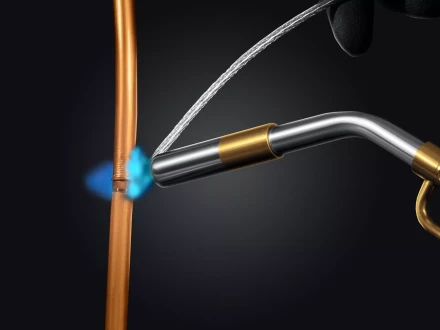 Blue Fire  KF-9000  горелка для МАПП / MAPP газа,  с пъезоподжигом,  на баллон c резьбовым соединением US 1, 2000°C 55510 купить в Магнитогорске