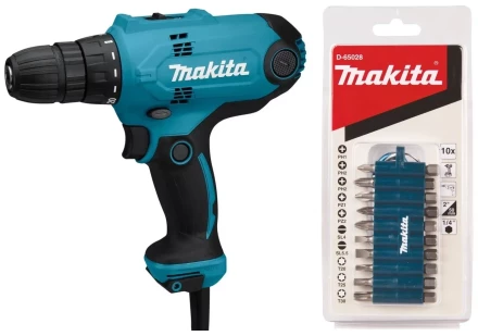 Дрель-шуруповёрт Makita DF0300X3 сетевая купить в Магнитогорске