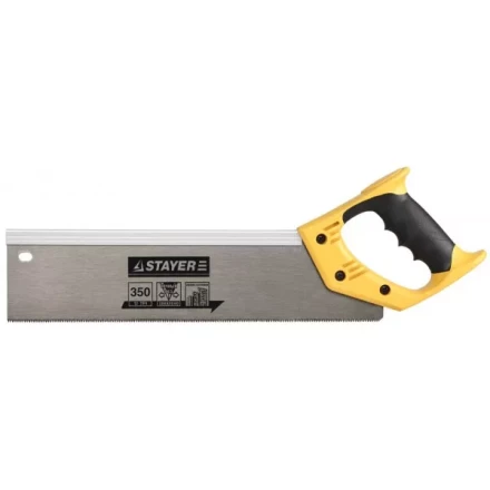 Ножовка для стусла c усиленным обушком (пила) 350 мм, 12 TPI, прямой зуб, для точного реза, STAYER 15365-35 купить в Магнитогорске