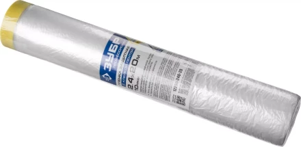 Пленка ЗУБР &quot;ПРОФЕССИОНАЛ&quot; защитная с клейкой лентой, HDPE, 10мкм, 2,4х20м 12250-240-20 купить в Магнитогорске