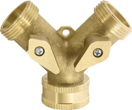 Разветвитель 2- х  канальный регулируемый внешняя и внутренняя резьба 3/4&quot; латунный  PALISAD 66523 купить в Магнитогорске
