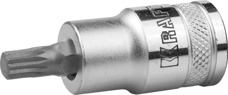 Торцовая бита-головка KRAFTOOL "INDUSTRIE QUALITAT", материал S2, SPLINE, сатинированная, 1/2", M8 27911-08_z01 купить в Магнитогорске