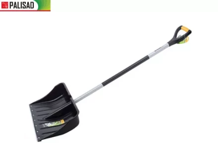 Лопата снеговая 540 х 375 мм длина 1520 мм металл. эргон.черенок стальн. окант  PALISAD 61568 купить в Магнитогорске