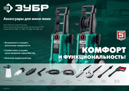 ЗУБР для пистолета МИГ-180, 15 м, шланг высокого давления (70411-180-15) купить в Магнитогорске