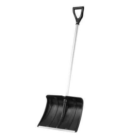 Лопата для уборки снега пластиковая, 470х350х1340 мм, алюминиевый черенок, Россия, Сибртех 61662 купить в Магнитогорске