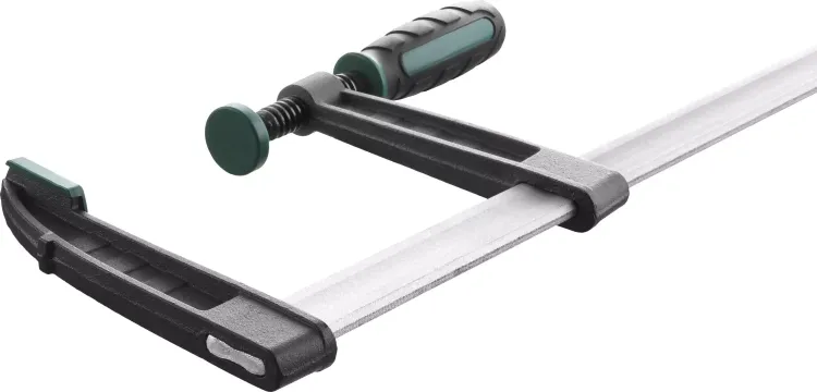 Струбцина, KRAFTOOL 32011-120-500, тип "F", DIN 5117, двухкомпонентная ручка, 120х500мм 32011-120-500 купить в Магнитогорске