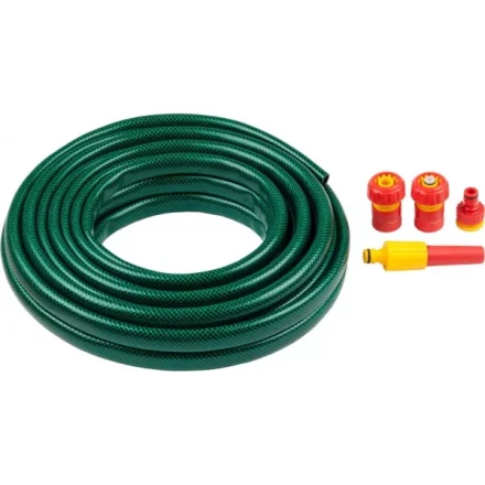 Набор поливочный GRINDA: Шланг 3/4&quot;x15 м, наконечник-распылитель, поливочная арматура 428497-3/4-15 купить в Магнитогорске