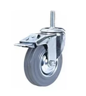 Колесо поворотное резина SCtb 63 160 мм с болтом и тормозом 1024433 купить в Магнитогорске