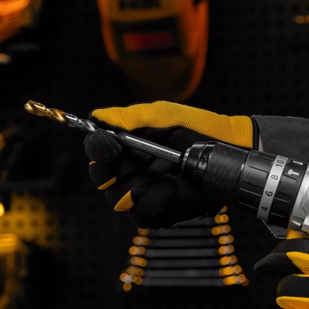 Сверло спиральное по металлу Denzel, 10 x 133 мм, Р6М5, Golden Tip, 718242 купить в Магнитогорске