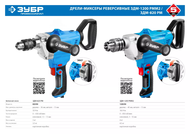 Дрель-миксер ЗДМ-820 РМ серия ПРОФЕССИОНАЛ купить в Магнитогорске