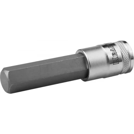 Торцовая бита-головка KRAFTOOL &quot;INDUSTRIE QUALITAT&quot;, удлиненная, материал S2, HEX, сатинированная, 1/2&quot;, H17 27909-17_z01 купить в Магнитогорске