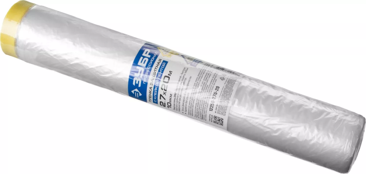 Пленка ЗУБР "ПРОФЕССИОНАЛ" защитная с клейкой лентой, HDPE, 10мкм, 2,7х20м 12250-270-20 купить в Магнитогорске