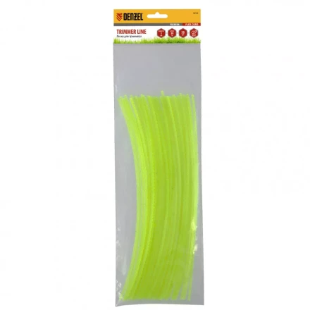 Леска для триммера &quot;зубчатый квадрат&quot; нарезанная 3 мм х 30 см 50 шт Flex cord Denzel 96104 купить в Магнитогорске