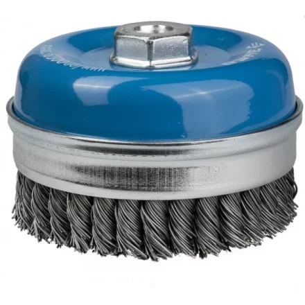 ЗУБР &quot;ПРОФЕССИОНАЛ&quot;. Щетка чашечная усиленная для УШМ, плетеные пучки стальной проволоки 0,8мм, 120ммхМ14 35271-120_z02 купить в Магнитогорске