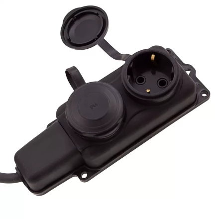 Удлинитель силовой 10 м, 16А, тип УХз16, КГ 3 x 1.5 мм, 2 розетки, Россия Сибртех 95881 купить в Магнитогорске