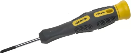 Отвертка STAYER &quot;PROFESSIONAL&quot; &quot;MAX-GRIP&quot; для точн работ, Cr-V, двухкомп рукоятка, магнит наконечник, PH №0x40мм 25826-0-040 G купить в Магнитогорске