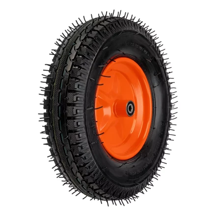 Колесо пневматическое усиленное, шина 8PR, 4.00-8 D400 мм, внутренний диаметр подшипника 12 мм, длина оси 90 мм Palisad купить в Магнитогорске
