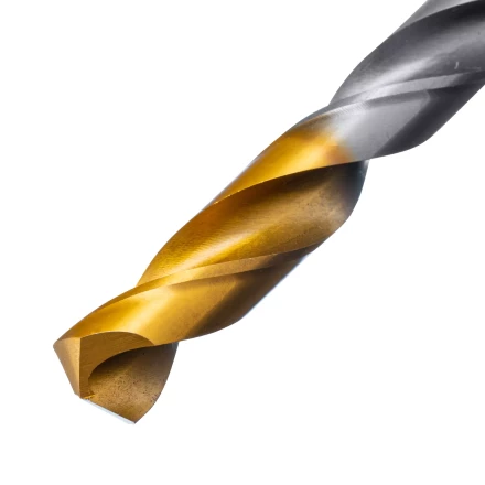 Сверло спиральное по металлу Denzel, 11 x 142 мм, Р6М5, Golden Tip, 718243 купить в Магнитогорске