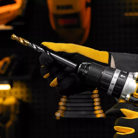 Сверло спиральное по металлу Denzel, 11 x 142 мм, Р6М5, Golden Tip, 718243 купить в Магнитогорске