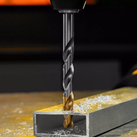 Сверло спиральное по металлу Denzel, 11 x 142 мм, Р6М5, Golden Tip, 718243 купить в Магнитогорске