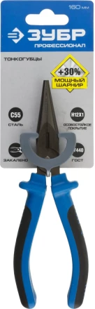 Тонкогубцы ЗУБР &quot;ЭКСПЕРТ&quot;, покрытие Н12Х1, 160мм 2201-3-16 купить в Магнитогорске