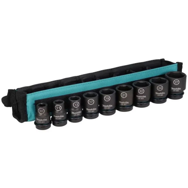 Набор ударных торцевых головок Makita 1/2, 9 шт Makita E-16617 купить в Магнитогорске