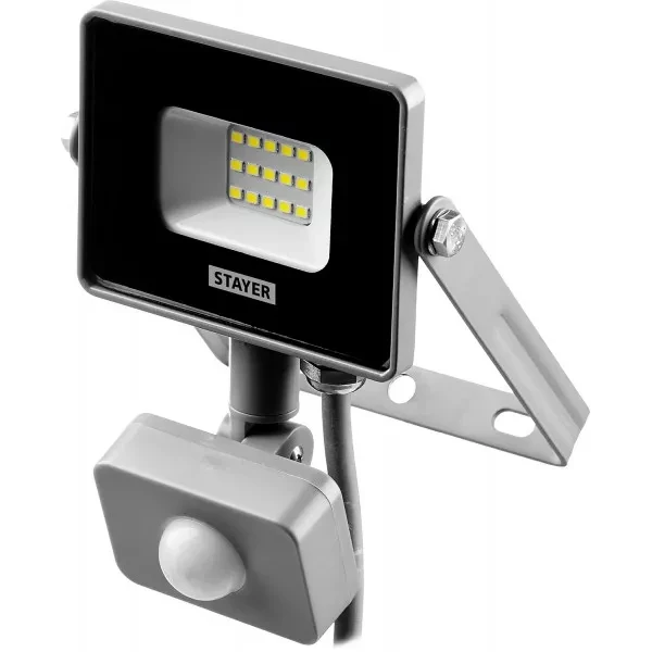 Прожектор LEDPro светодиодный, STAYER Profi 57133-10, датчик движения, 10Вт 57133-10 купить в Магнитогорске