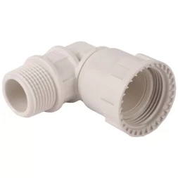 Переходник угловой 90° ЗУБР "ШиреФит" "накидная гайка - наружная резьба", 32мм - 1" 51485-32-1