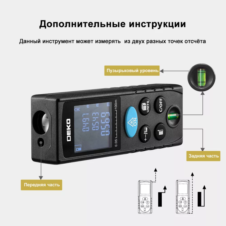 Дальномер лазерный LRD110-70m DEKO, 065-0206 купить в Магнитогорске