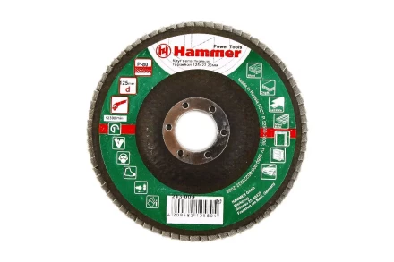 Круг Лепестковый Торцевой (КЛТ) HAMMER КЛТ 1 Ф125х22 Р80 213-009 купить в Магнитогорске