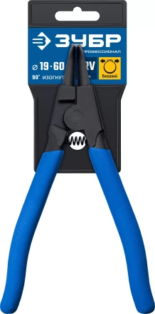 ЗУБР 170 мм, изогнутые губки, внешний съемник стопорных колец, Профессионал (22821-4) купить в Магнитогорске