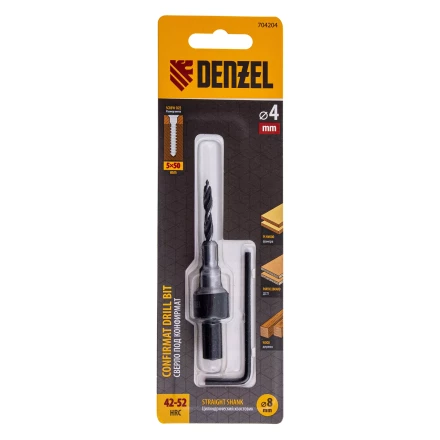 Сверло-зенкер под конфирмат, 4 мм, Denzel 704204 купить в Магнитогорске