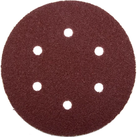 Круг шлифовальный ЗУБР &quot;МАСТЕР&quot; универсальный, из абразивной бумаги на велкро основе, 6 отверстий, Р60, 150мм, 5шт 35566-150-060 купить в Магнитогорске