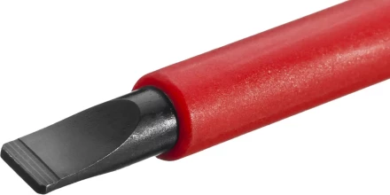 Отвертка KRAFTOOL, высоковольтная, Cr-Mo-V стержень, двухкомпонент. маслобензостойкая рукоятка, SL, 4,0х100мм 250083-4.0-100 купить в Магнитогорске