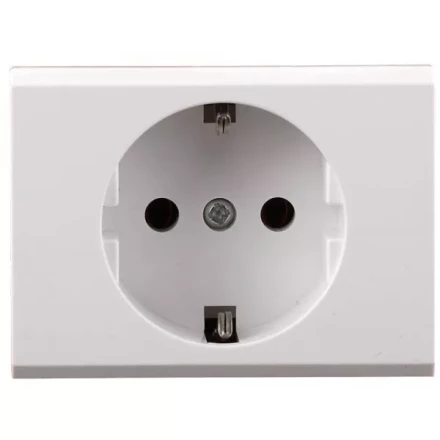 Розетка СВЕТОЗАР &quot;ЭФФЕКТ&quot; с заземлением, одинарная, без вставки и рамки, цвет белый, 16А/~250В SV-54400-W купить в Магнитогорске