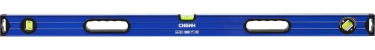Уровень СИБИН коробчатый усиленный, утолщенный профиль, 2 фрезерованные поверхности, 3 противоударных ампулы (1 поворотная на 360 град), с ручками, 1 34609-100 купить в Магнитогорске