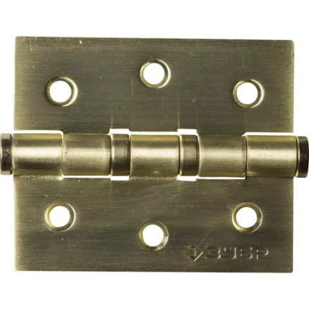 Петля универсальная ЗУБР &quot;ЭКСПЕРТ&quot;, 2 подшипника, цвет мат. латунь (SB), с крепежом, 75х63х2,5мм, 2 шт 37601-075-3 купить в Магнитогорске