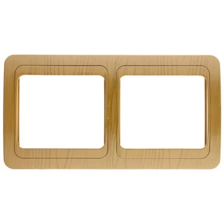 Панель СВЕТОЗАР &quot;ГАММА&quot; накладная, горизонтальная, цвет ольха, 2 гнезда SV-54146-A купить в Магнитогорске