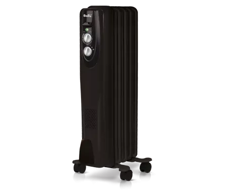 Маслянный радиатор обогреватель электрический BALLU Classic black BOH/CL-05BRN 1000 купить в Магнитогорске