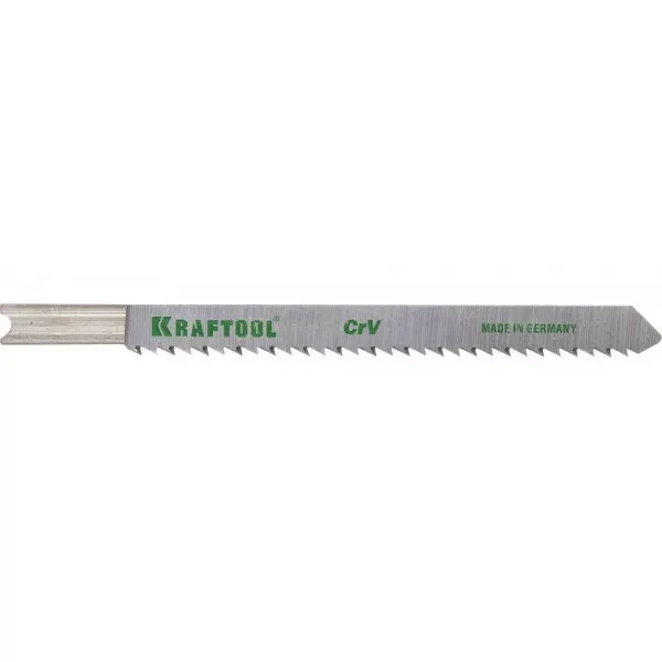 Полотна KRAFTOOL, U101BR, для эл/лобзика, Cr-V, по дереву, фанере, ламинату, обратный рез, US-хвост., шаг 2,5мм, 75мм, 2шт 159616-2,5 купить в Магнитогорске